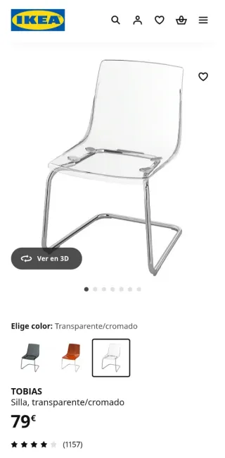 Sillas Tobias Ikea Transparentes