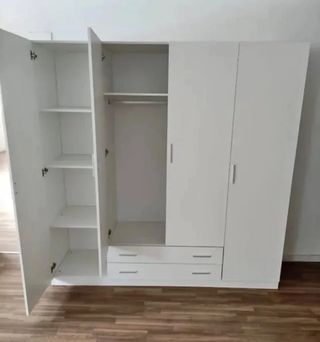 Armario 4 puertas 2 cajones 200x200