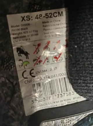 Casco Hípica-Bicicleta Fouganza Negro NUEVO