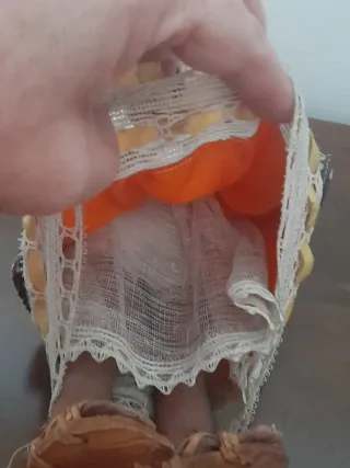 MUÑECA "ADELITA" MEJICANA ARTESANAL ANTIGUA 31 cm