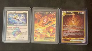 Lote 3 Cartas Pokémon: Arceus, Charizard EX, Arceu