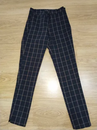 Pantalón de pinzas cuadros