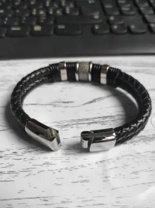 Bracciale Uomo Pelle e Acciaio