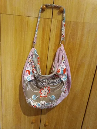 Bolso de tela grande bandolera