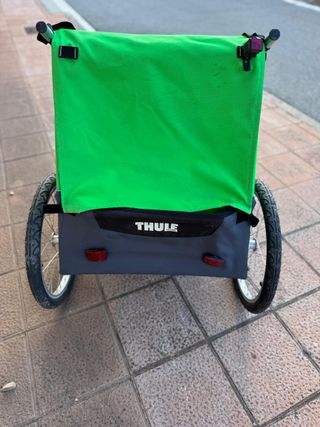 Remolque Bicicleta Thule Verde y Morado en muy bue