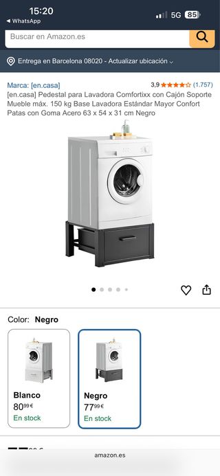 2 Bases para lavadora/secadora montadas