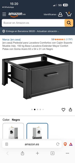 2 Bases para lavadora/secadora montadas