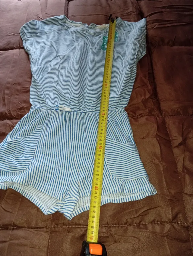 Mono Zara rayas azul y blanco