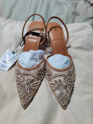 Zapatos de tacón Zara novia