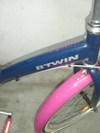 Bicicleta niña Decathlon BTWIN rosa/azul
