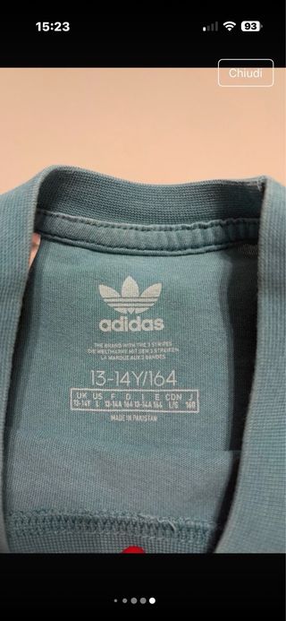 T-shirt Adidas unisex taglia 13/14 anni