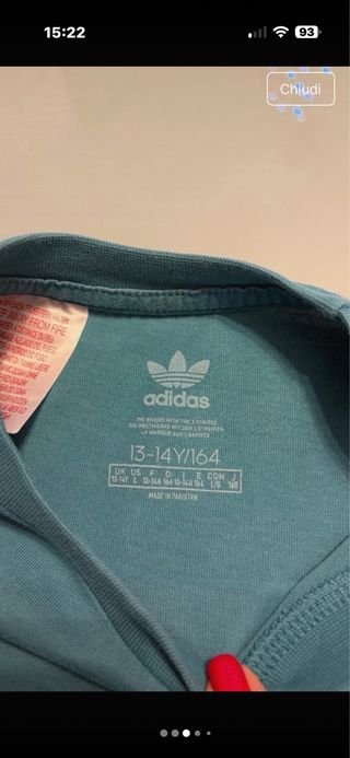 T-shirt Adidas unisex taglia 13/14 anni