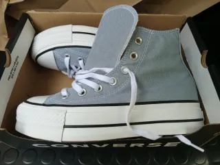 Converse CTAS Lift Hi Obsidian Mist Gris/Blanco