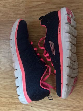 Zapatillas Skechers Mujer Azul Marino y Rosa