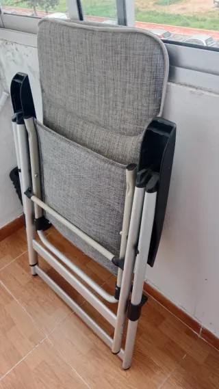Silla de Playa Plegable Gris