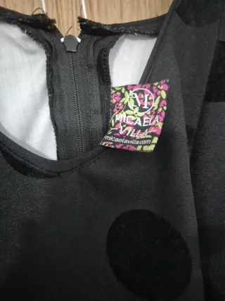 Vestido Flamenca Micaela Villa Negro Flores