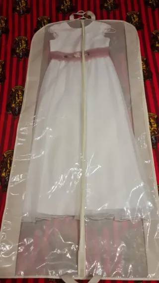 Vestido de comunión coconut blanco con detalles.
