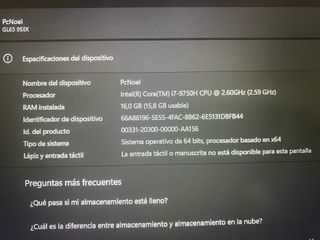 Ordenador portatil MSI GL65 9SEK