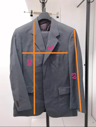 Traje de 3 piezas gris