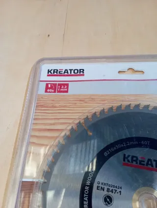 Disco sierra circular Kreator 216mm 60T