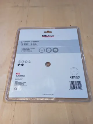 Disco sierra circular Kreator 216mm 60T