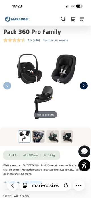 Maxi-Cosi Cybex Sirona S 360 y Cloud G I-Size
