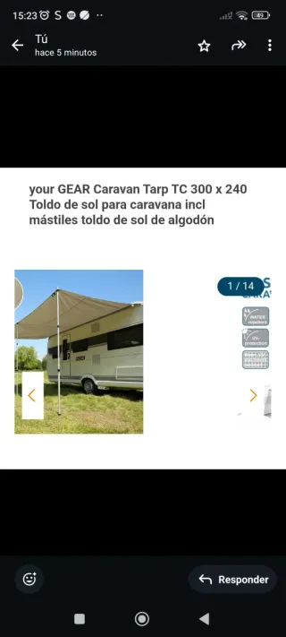 Toldo Verano para Caravana 3.0x2.40