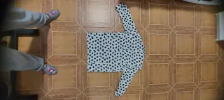 Blazer estampado animal blanco y negro