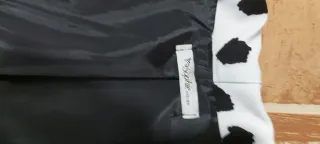 Blazer estampado animal blanco y negro