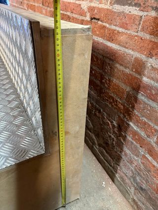 Banco de aluminio y madera 2m