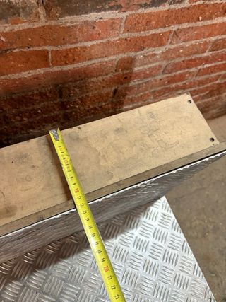 Banco de aluminio y madera 2m