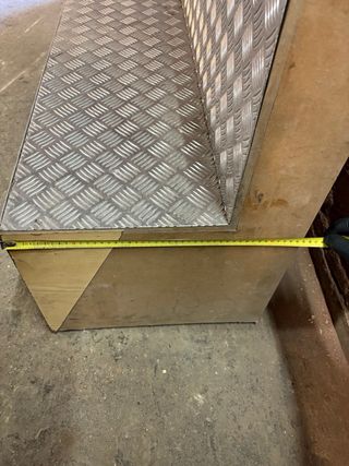 Banco de aluminio y madera 2m