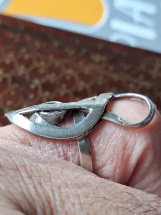 Antiguo Anillo de Plata 925 Diseño Entrelazado.