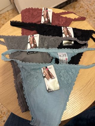 Slip perizoma Rosa Junio pizzo