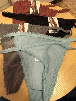 Slip perizoma Rosa Junio pizzo