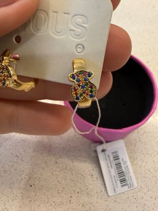 Pendientes Tous baño de oro 18k