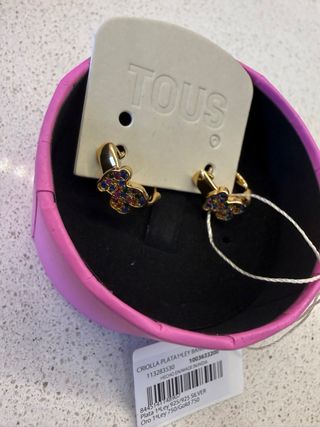 Pendientes Tous baño de oro 18k