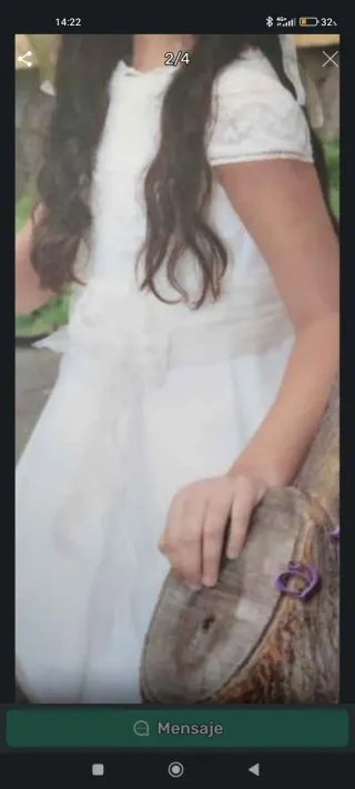 Vestido de comunión + corona flores