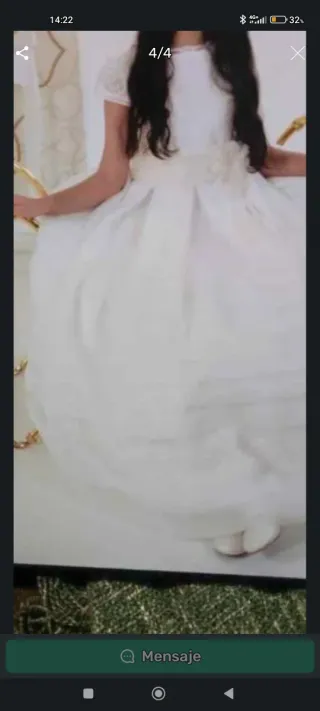 Vestido de comunión + corona flores