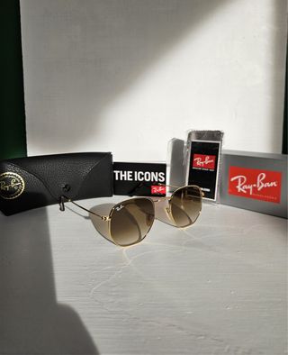 Occhiali Ray Ban Hexagonal Oro/Marrone