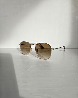 Occhiali Ray Ban Hexagonal Oro/Marrone