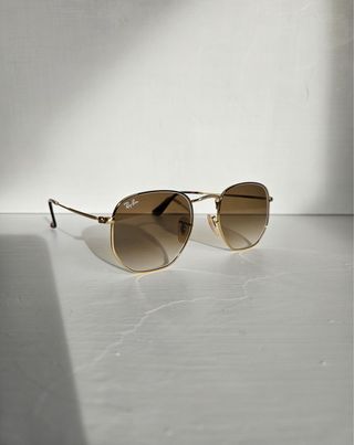 Occhiali Ray Ban Hexagonal Oro/Marrone