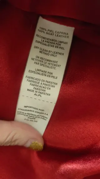 Cazadora motera piel caprina mujer