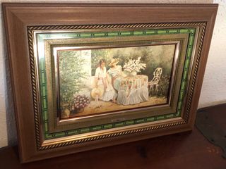 Marco de madera y plástico