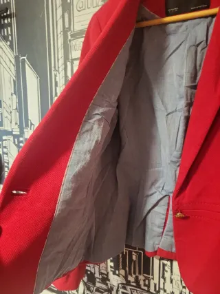Chaqueta Zara Basic Roja