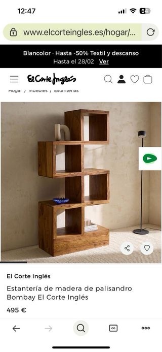 Estantería de madera modular