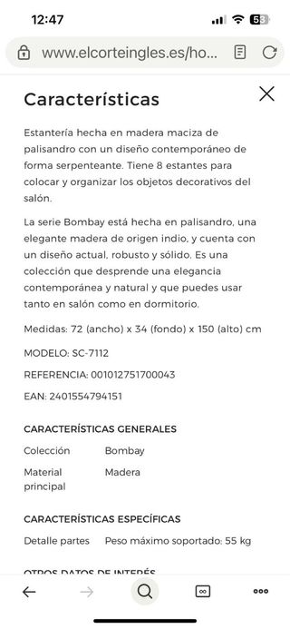 Estantería de madera modular