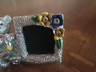 Mini portafoto orsetto in metallo