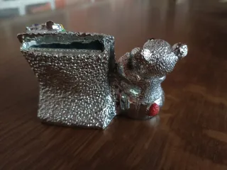 Mini portafoto orsetto in metallo