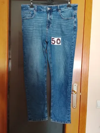 Tejanos azules, cintura 50cm, camisas, cazadora